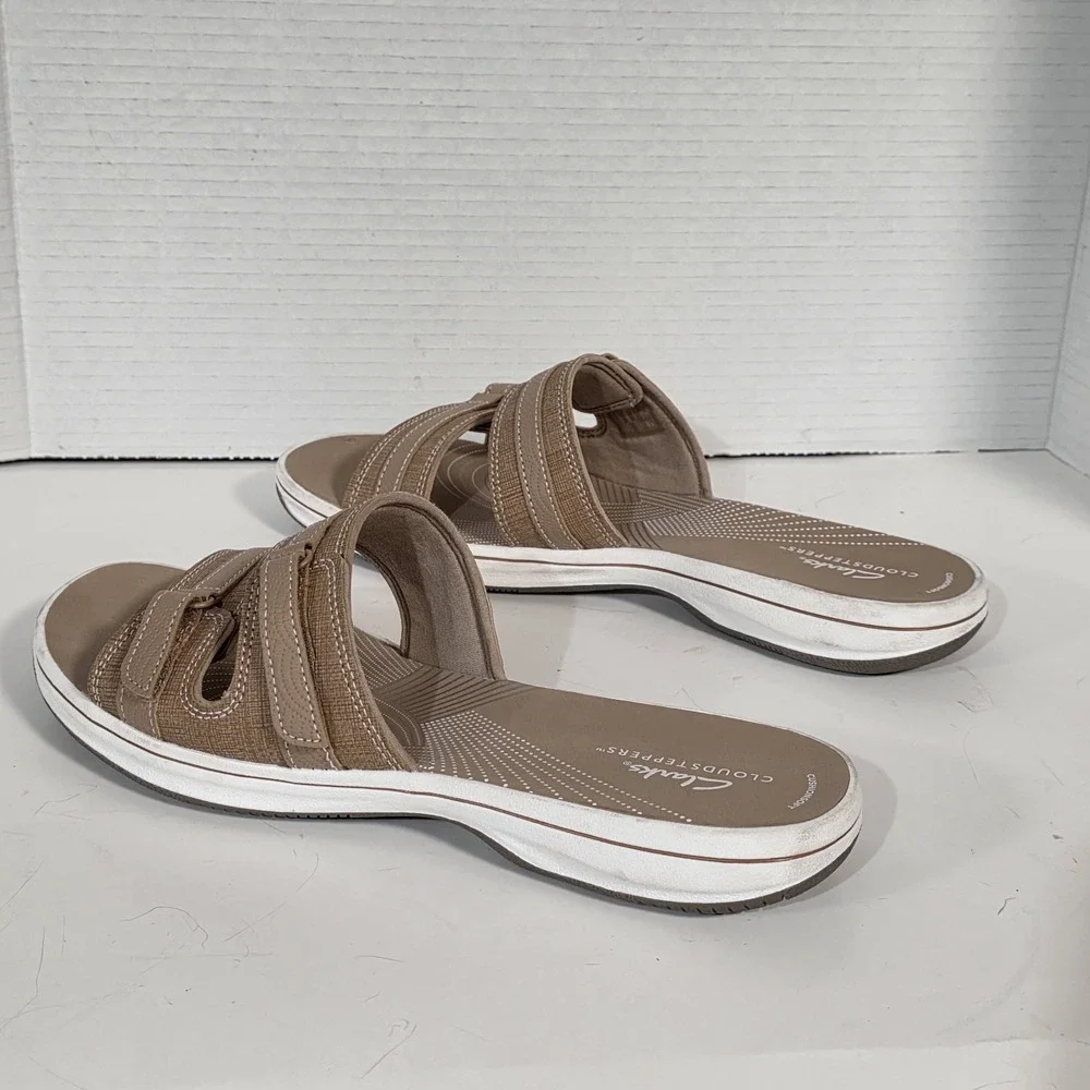 Clarks Breeze Piper Warm Beige Women's 11 Comfort Sandals 26171355